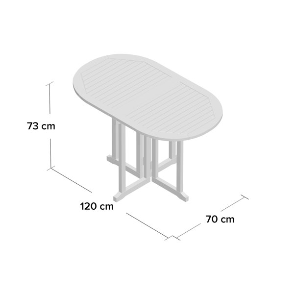 Garten Living Klappbarer Esstisch Baltimore aus Massivholz